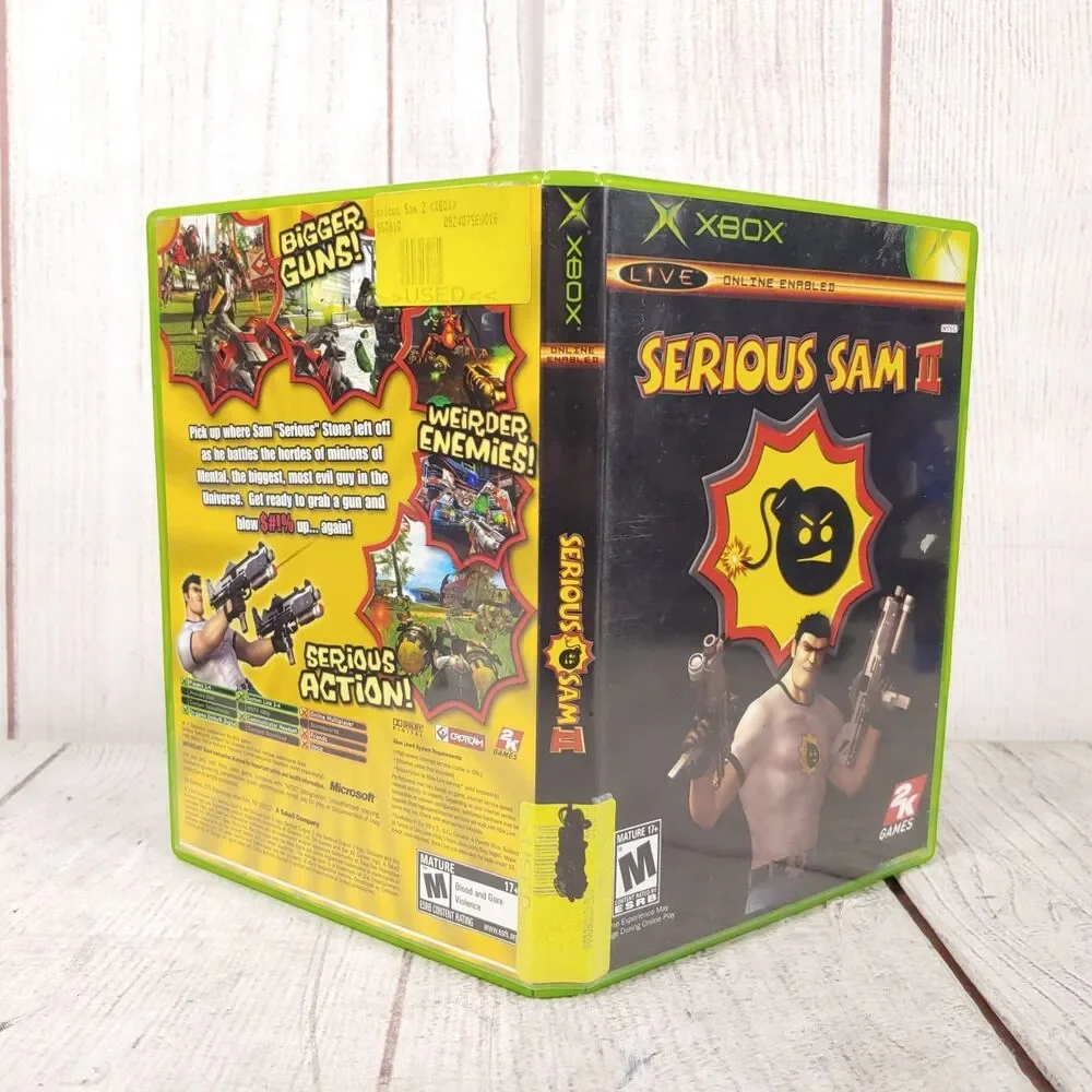 Serious Sam II Microsoft Xbox Original Video Game Complete In Case Manual TESTED